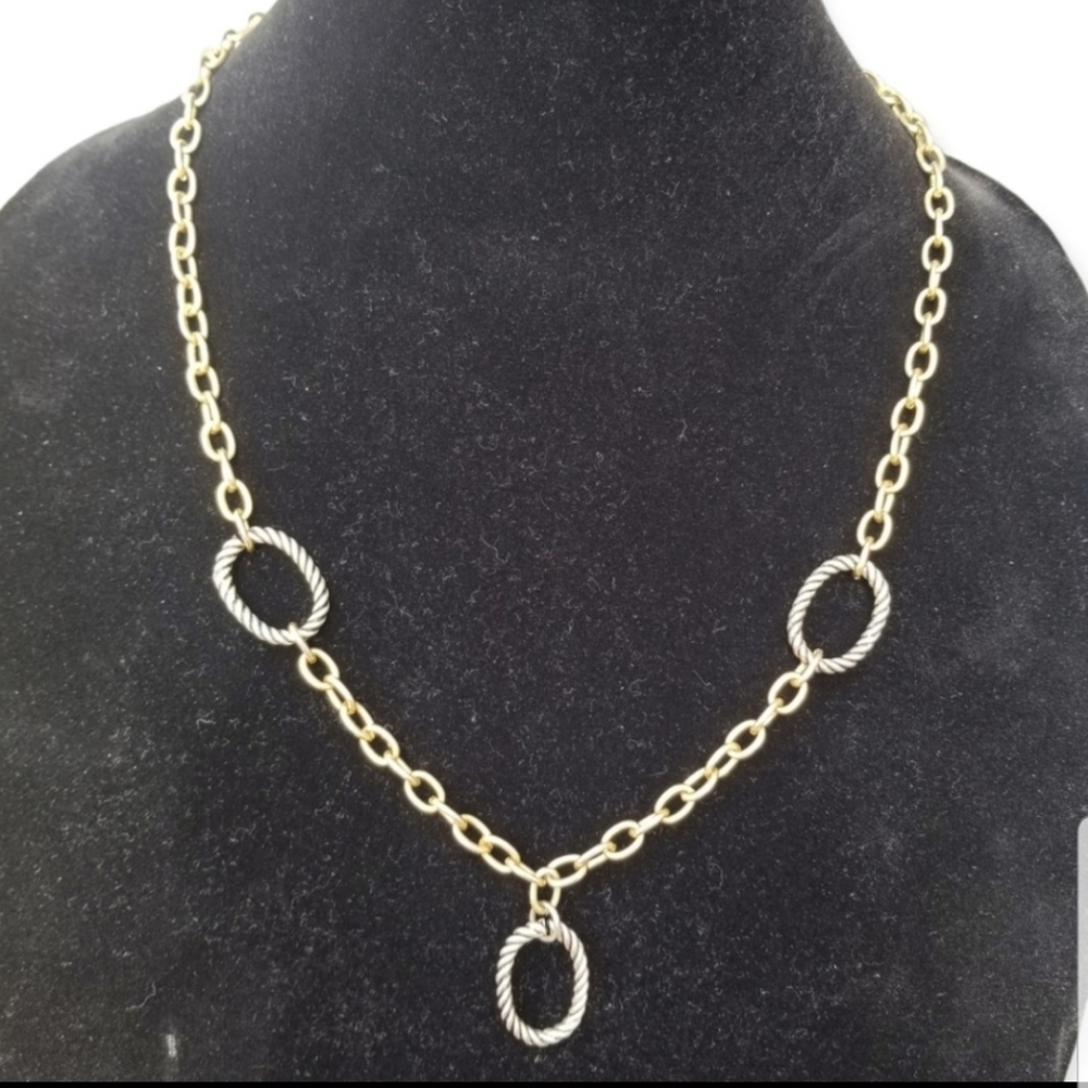 DESIGNER INSPIRED SILVERTONED & GOLDTONED FASHION NECKLACE